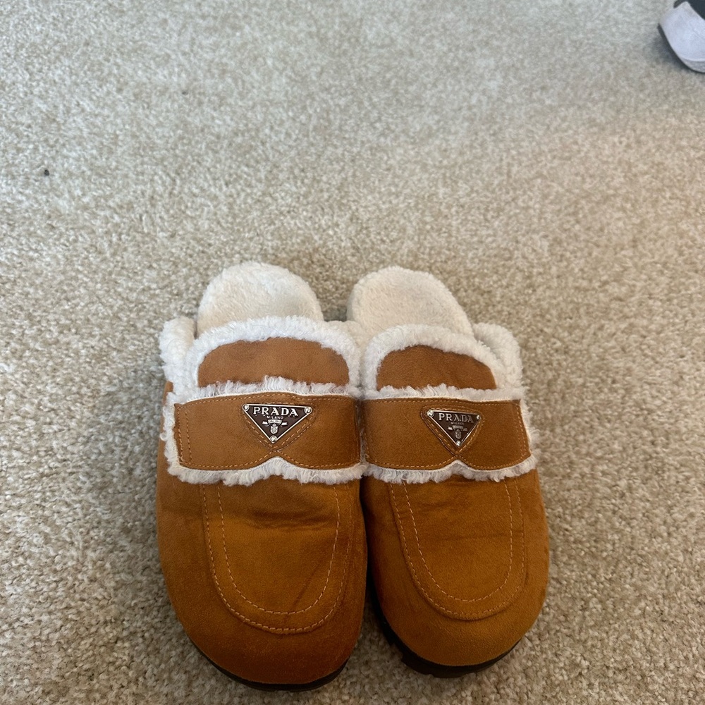 Prada Shearling Slippers